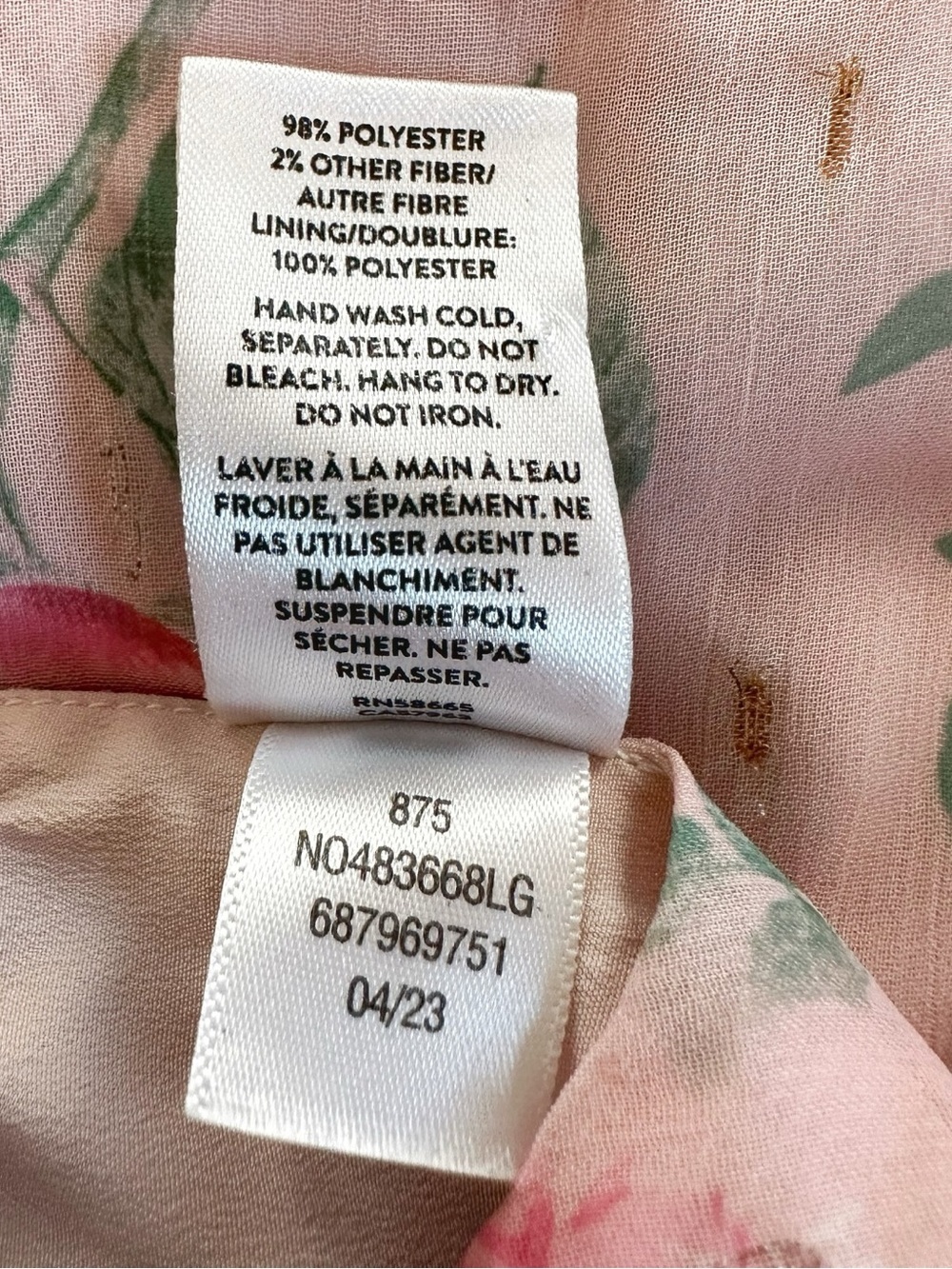 Nordstrom | Floral Sparkle Long Sleeve Dress (8) - Picture 7 of 7